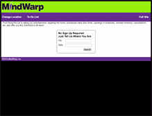 Tablet Screenshot of mindwarp.com